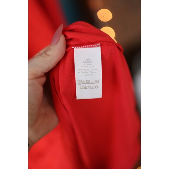 Boden Womens 10R Lucie Jersey Dress Puff Sleeve Coral Pink Stretch Knit Shift - Picture 8 of 10